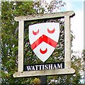 TM0051 : Wattisham village sign by Adrian S Pye