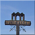 TM0877 : Wortham village sign by Adrian S Pye