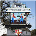 TF7343 : Thornham village sign (east face) by Adrian S Pye