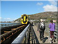 SH6215 : Two directions over water - Barmouth Bridge, Gwynedd by Martin Richard Phelan