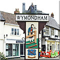 TG1001 : Wymondham town sign by Adrian S Pye