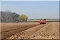 TM2133 : Destoning a field prior to potato planting, Ness Farm by Simon Mortimer