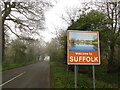 TM0378 : Welcome to Suffolk at the source of the River Waveney by Adrian S Pye