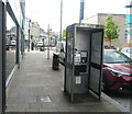 SS7597 : Doorless BT phonebox in Neath town centre by Jaggery