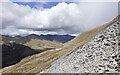 NN2265 : Scree on slope west-north-west of summit of Sgùrr Eilde Mòr by Trevor Littlewood