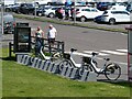 NS9081 : Electric bike hire station at the Kelpies by Oliver Dixon