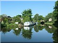 SJ6987 : Boats moored east of Lloyd Bridge [no 24] by Christine Johnstone