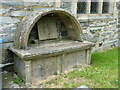 SJ0337 : Canopied tomb in Llandrillo churchyard by Richard Law