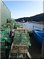 NM5055 : Creels on the pier at Tobermory by Eirian Evans