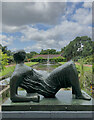 TQ0658 : Henry Moore figure at RHS Gardens Wisley by Paul Coueslant