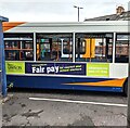 ST1586 : UNISON advert on a Stagecoach bus, Caerphilly by Jaggery