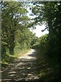 SS8878 : The Bridgend Circular Walk on farm track north of Merthyr Mawr by eswales