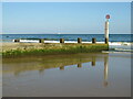 SZ0789 : Groyne at Branksome Dene Chine, Bournemouth by Malc McDonald