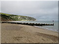 SZ0380 : Groyne on the beach, Swanage by Malc McDonald