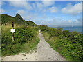 SY7072 : Former railway route at East Weare, Isle of Portland by Malc McDonald