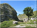 SY6969 : Path through a disused quarry, Isle of Portland by Malc McDonald