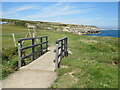 SY6869 : Footbridge over a ditch, Isle of Portland by Malc McDonald