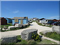 SY6868 : Huts at Portland Bill by Malc McDonald