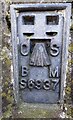 NY4452 : Benchmark on Manor Farm trig pillar by Roger Templeman