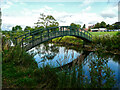 SK8969 : Footbridge over the Fishpond, Doddington Hall estate by Humphrey Bolton