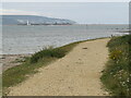 SZ3292 : Solent Way along the bank of The Solent, near Lymington by Malc McDonald