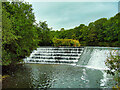 SD7913 : River Irwell, Burrs Weir by David Dixon