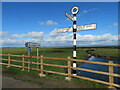 NY2959 : Signpost at Boustead Hill by M J Richardson