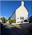 SO3402 : White house and blue sky, Cefn Mawr Lane,  Monkswood by Jaggery