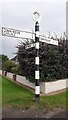 NY4650 : Cumberland County Council finger signpost at Cotehill crossroads by Roger Templeman