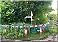 ST1236 : SCC fingerpost near the hamlet of Lawford, Crowcombe parish by Marika Reinholds