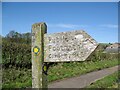 NY3239 : Public footpath sign near Townhead by Adrian Taylor