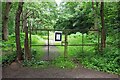 SO7478 : Entrance gates to Blackgraves Copse, Wyre Forest, near Buttonoak by P L Chadwick