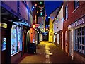 SO5174 : Christmas lights on Harp Lane in Ludlow by Mat Fascione