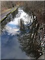 SE2535 : Reflections in the canal at Wyther Lane by Stephen Craven