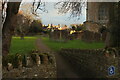 SP3533 : Churchyard path, Hook Norton by Derek Harper