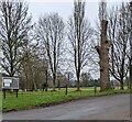 SO4514 : Deciduous trees at the edge of a golf course, Hendre, Monmouthshire by Jaggery