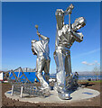 NS3274 : Shipbuilders of Port Glasgow sculpture by Thomas Nugent