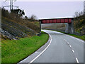 SH6038 : Railway Bridge over the Porthmadog Bypass at Minfford by David Dixon