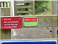 TG2828 : Level crossing notices by David Pashley