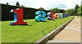 SE2813 : Robert Indiana at Yorkshire Sculpture Park by Dave Pickersgill