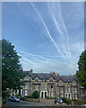 TQ3370 : Contrails over Upper Norwood, London by Robin Stott