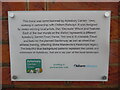 SP8113 : Notice by Mural at Aylesbury Railway Station by David Hillas