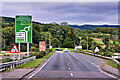 NH5862 : A9 approaching Ardullie Roundabout by David Dixon