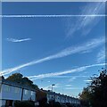 SP2965 : Contrails over southeast Warwick by Robin Stott