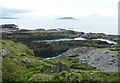 NM7317 : Easdale - Looking down on two flooded quarries by Rob Farrow