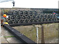 NT9267 : Quayside crab/lobster pots at St Abb's harbour by M J Richardson