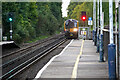 SU4725 : A train approaching Shawford station by John Lucas