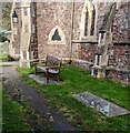 ST6893 : Memorial bench in St George's churchyard, Falfield, South Gloucestershire by Jaggery