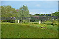 SJ9422 : Foot and Cycle Bridge crossing valley of Rivers Sow and Penk near Stafford by Rod Grealish