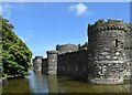 SH6076 : Beaumaris Castle: west curtain wall and moat by Bill Harrison